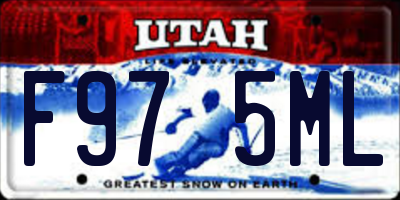 UT license plate F975ML