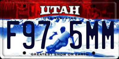 UT license plate F975MM