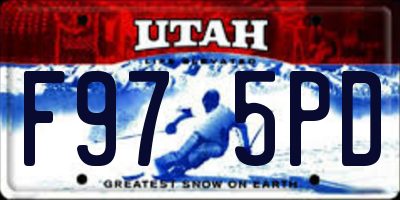 UT license plate F975PD
