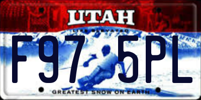 UT license plate F975PL