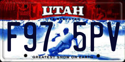 UT license plate F975PV
