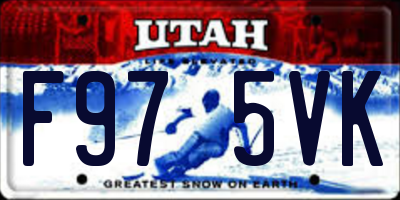 UT license plate F975VK