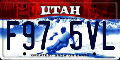 UT license plate F975VL