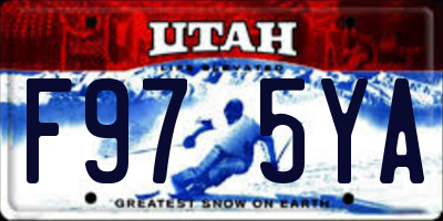 UT license plate F975YA