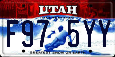 UT license plate F975YY