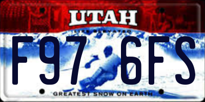 UT license plate F976FS