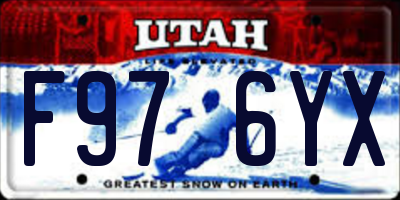 UT license plate F976YX