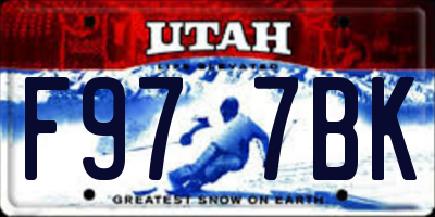 UT license plate F977BK