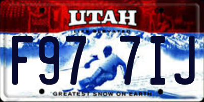 UT license plate F977IJ
