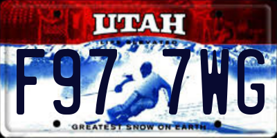UT license plate F977WG