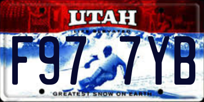 UT license plate F977YB