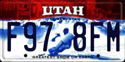 UT license plate F978FM
