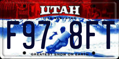 UT license plate F978FT
