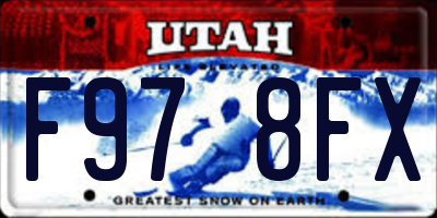 UT license plate F978FX