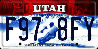UT license plate F978FY