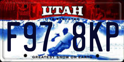 UT license plate F978KP