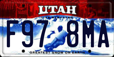 UT license plate F978MA