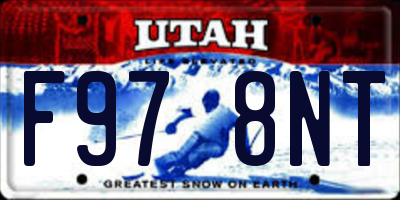 UT license plate F978NT
