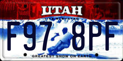 UT license plate F978PF