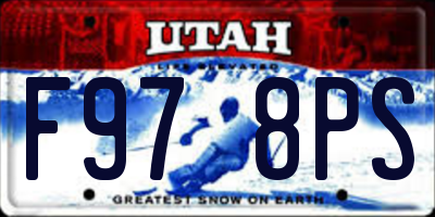 UT license plate F978PS