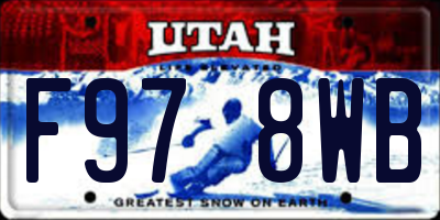 UT license plate F978WB