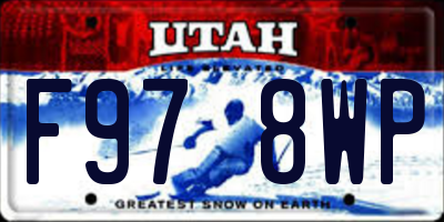 UT license plate F978WP