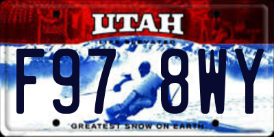 UT license plate F978WY