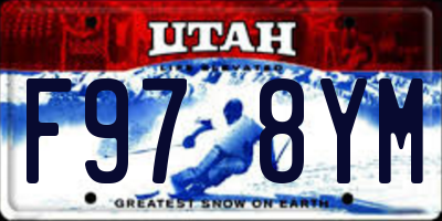 UT license plate F978YM