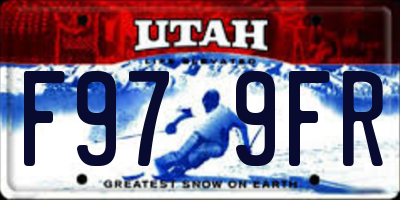 UT license plate F979FR