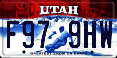 UT license plate F979HW