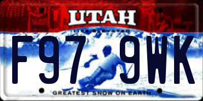 UT license plate F979WK