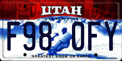 UT license plate F980FY