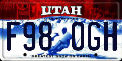 UT license plate F980GH