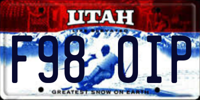 UT license plate F980IP