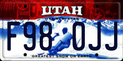 UT license plate F980JJ