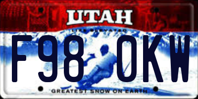 UT license plate F980KW