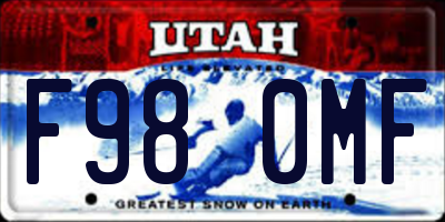UT license plate F980MF