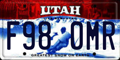 UT license plate F980MR