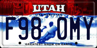 UT license plate F980MY