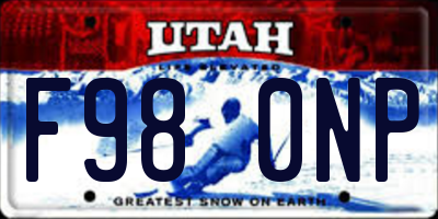 UT license plate F980NP