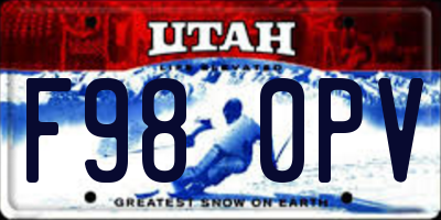 UT license plate F980PV