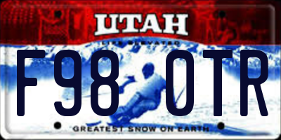 UT license plate F980TR