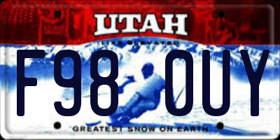 UT license plate F980UY
