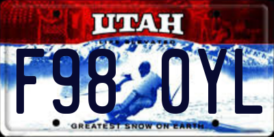 UT license plate F980YL
