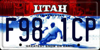 UT license plate F981CP