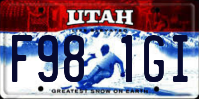 UT license plate F981GI