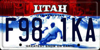 UT license plate F981KA