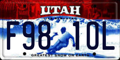 UT license plate F981OL