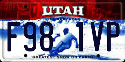 UT license plate F981VP