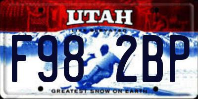 UT license plate F982BP